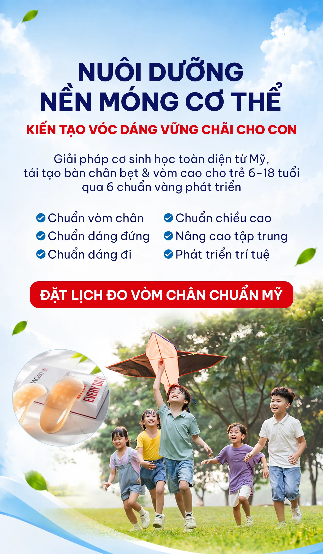 NAGEN nuôi dưỡng nền móng cơ thể, kiến tạo vóc dáng cho con