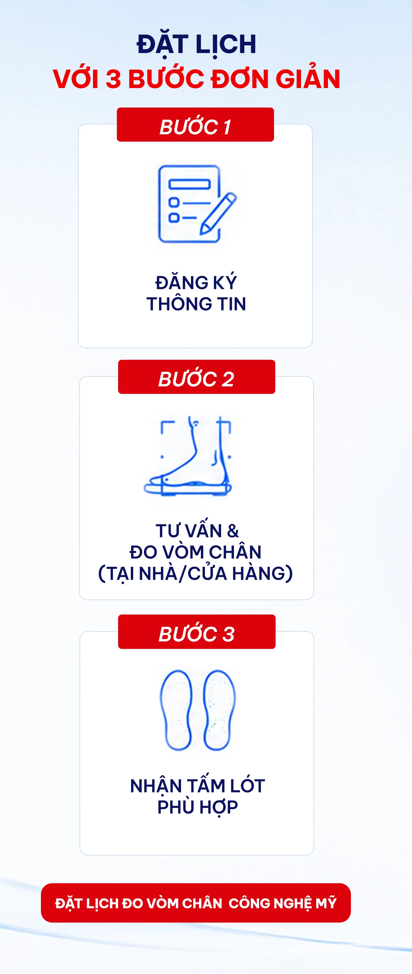 Đặt lịch với 3 bước đơn giản