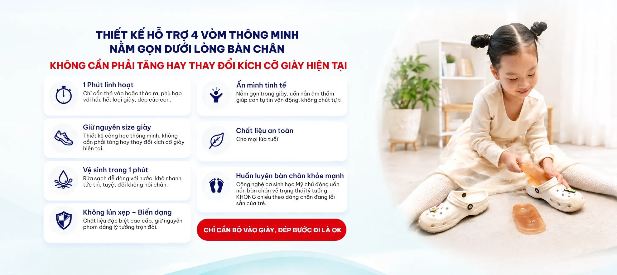 Thiết kế hỗ trợ 4 vòm thông minh